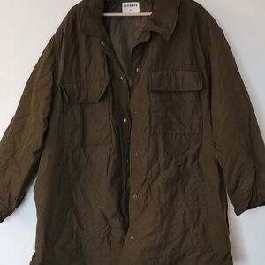 Old Navy Men's Dark Olive Shirt Jacket